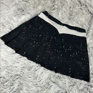 PCGAGA ~ Black Mini Skort with Colorful Accents